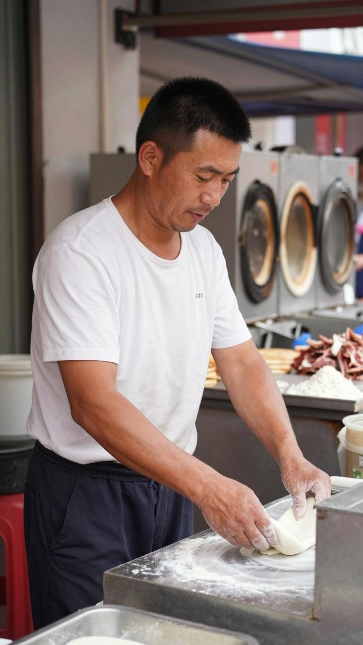 车馕优 / 西安烤馕小哥长相酷似车银优走红 / 近日 / 西安蓝田烤馕小哥长相酷似车银优走红 / 路人随手拍获百万点赞 / 被网友称作“车馕优”